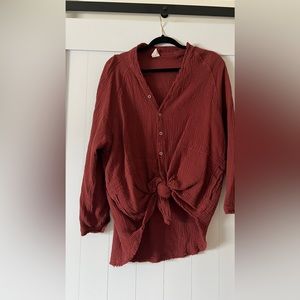 Rust shirt/dress
